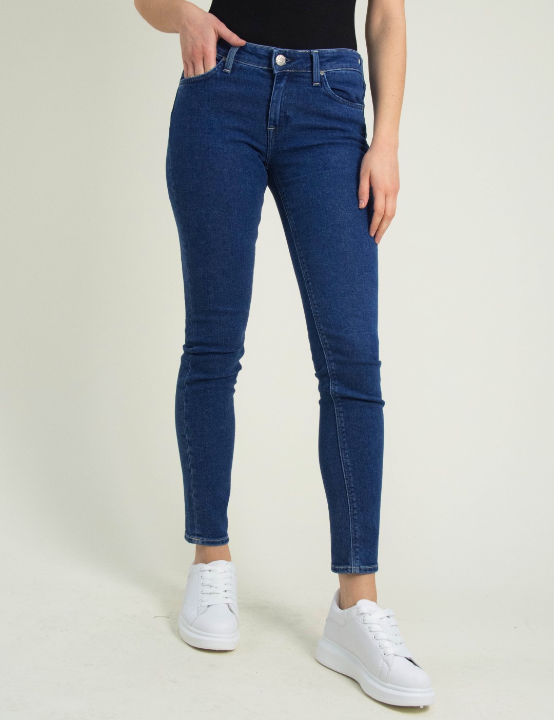 Γυναικείο μπλε τζιν παντελόνι Scarlett Skinny L526ROEX